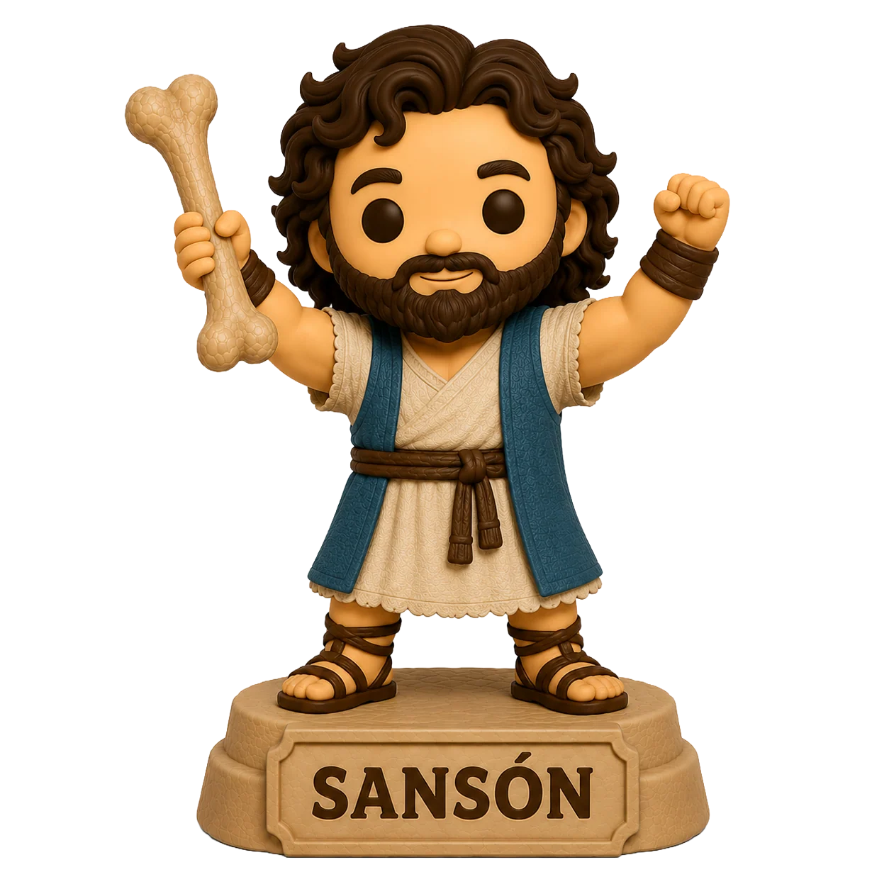 Figura de Sansón impresa a color