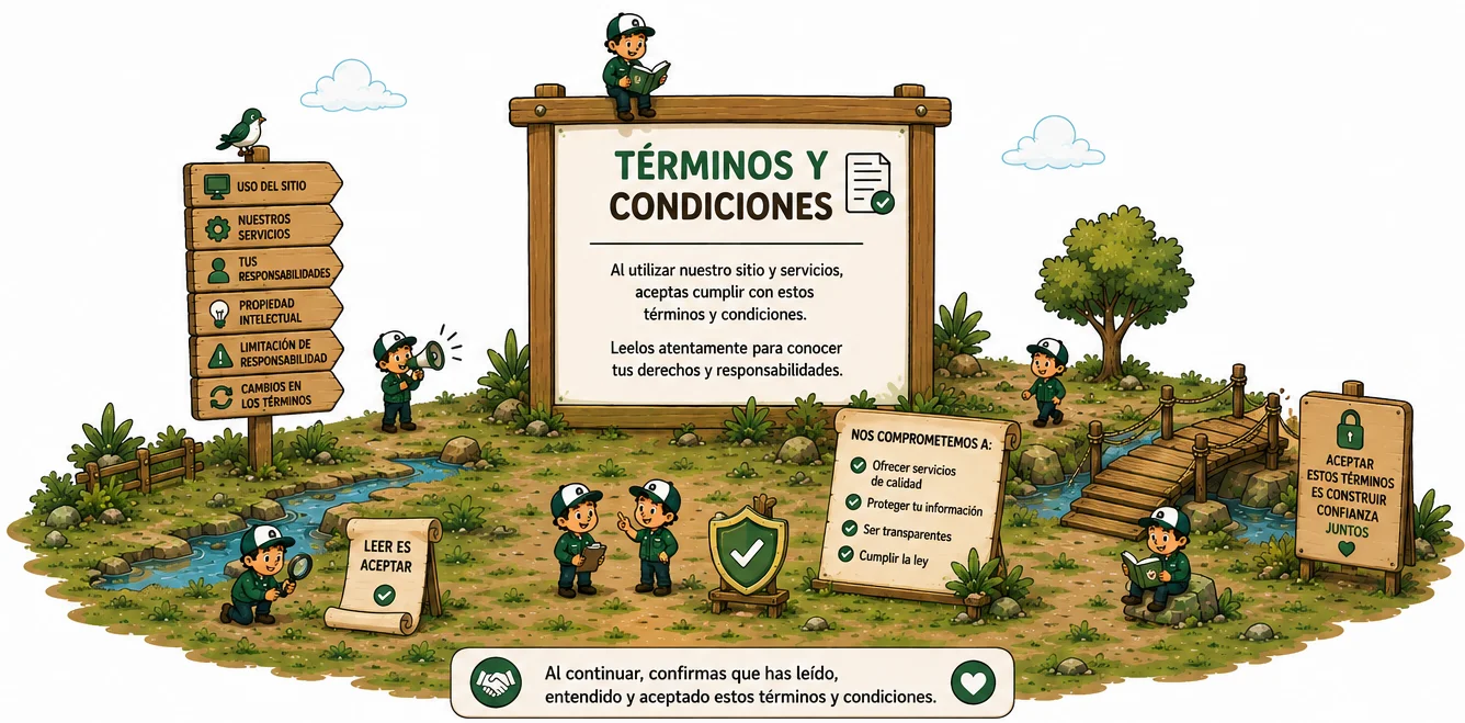 Ilustración para los términos y condiciones